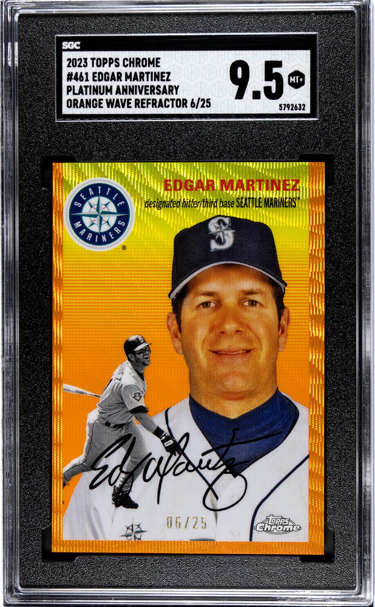 2023 Topps Chrome #461 Edgar Martinez Orange /25 Auto SGC 9.5