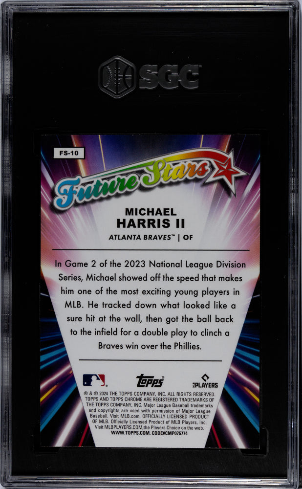 2024 Topps Chrome #FS-10 Michael Harris II Future Stars SGC 10