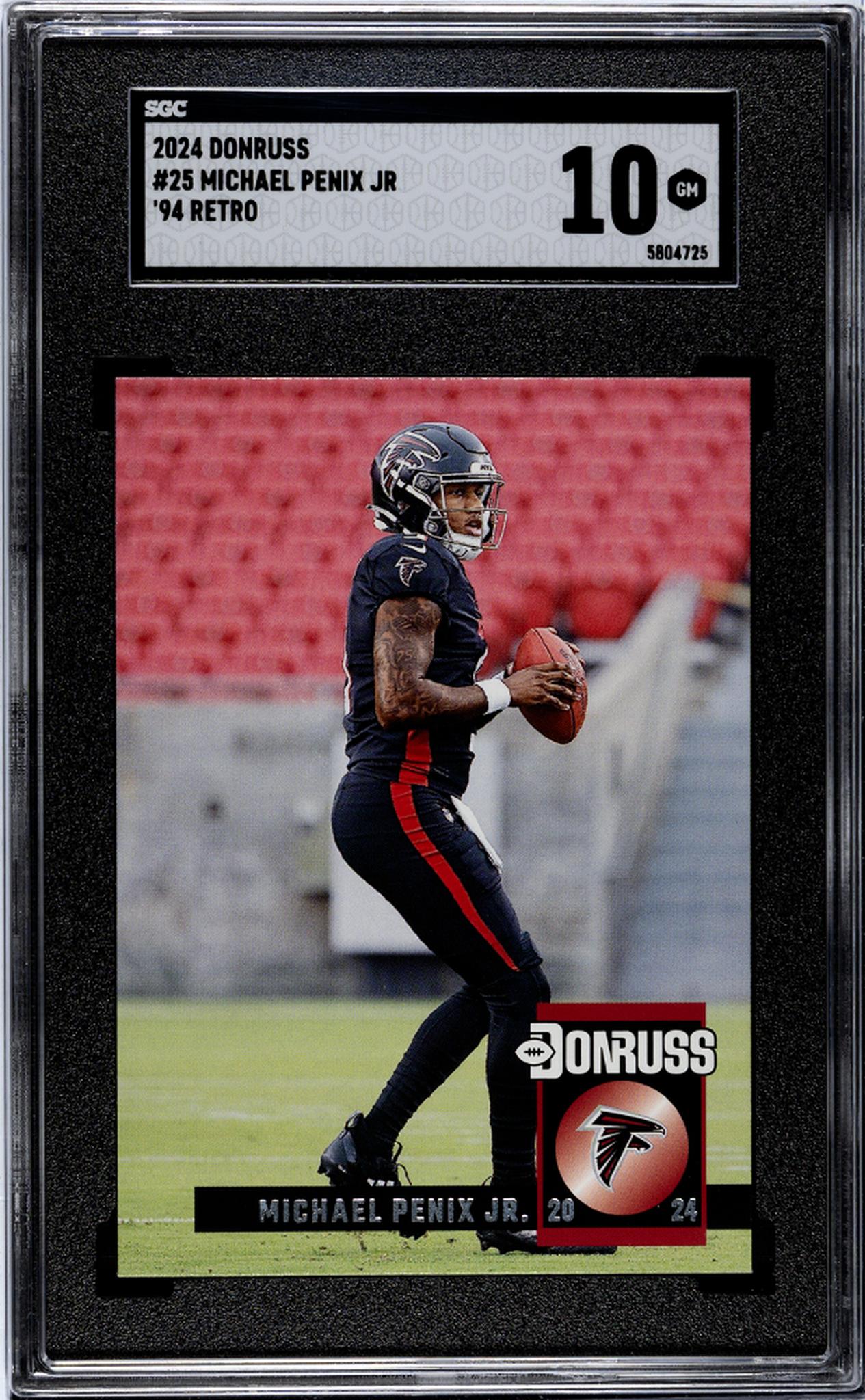 2024 Donruss #25 Michael Penix Jr '94 Retro SGC 10