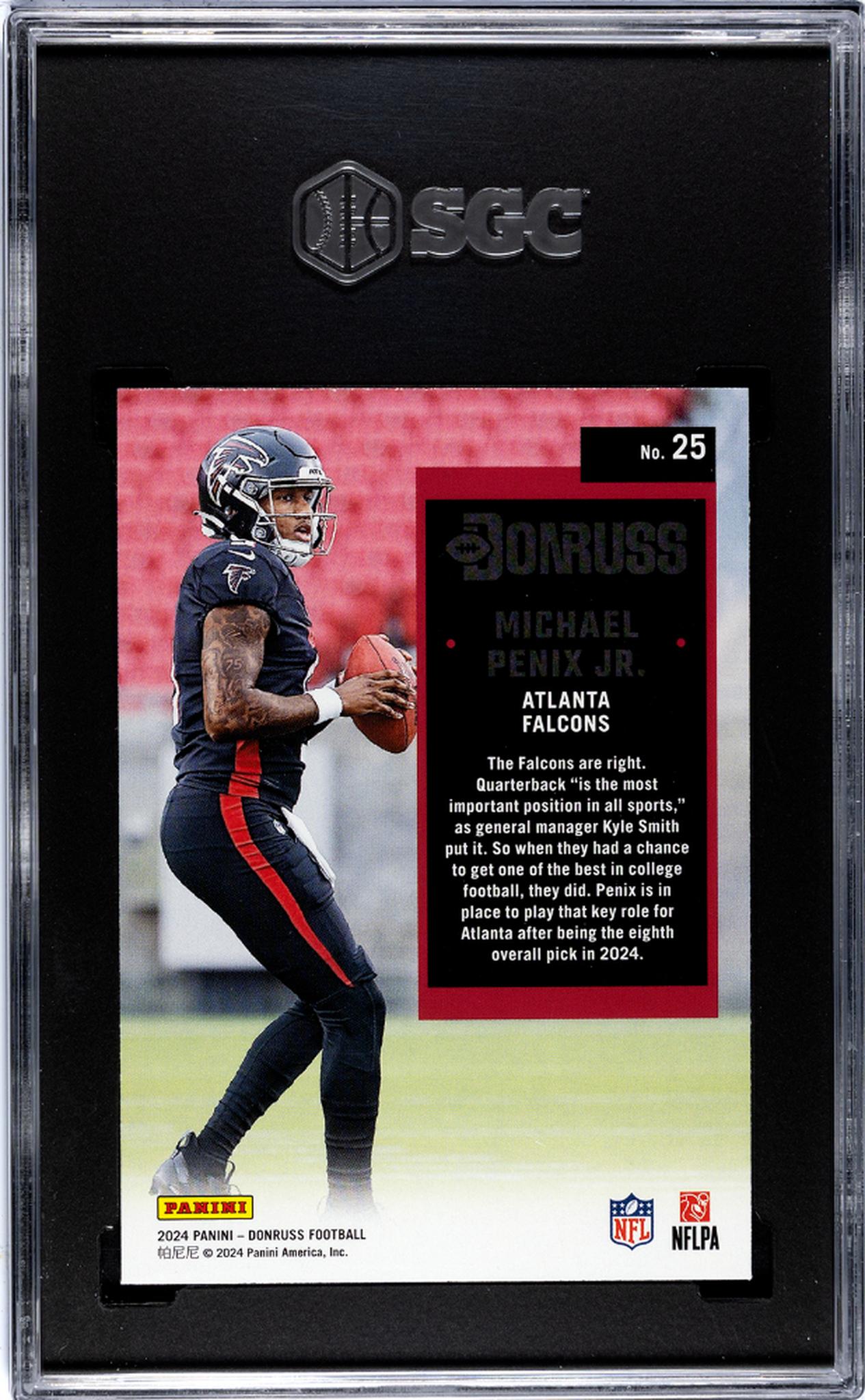 2024 Donruss #25 Michael Penix Jr '94 Retro SGC 10
