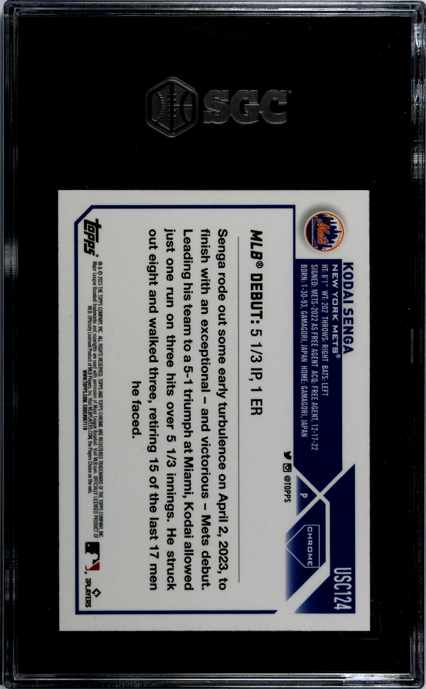 2023 Topps Chrome Update #USC124 Kodai Senga Ref. SGC 9