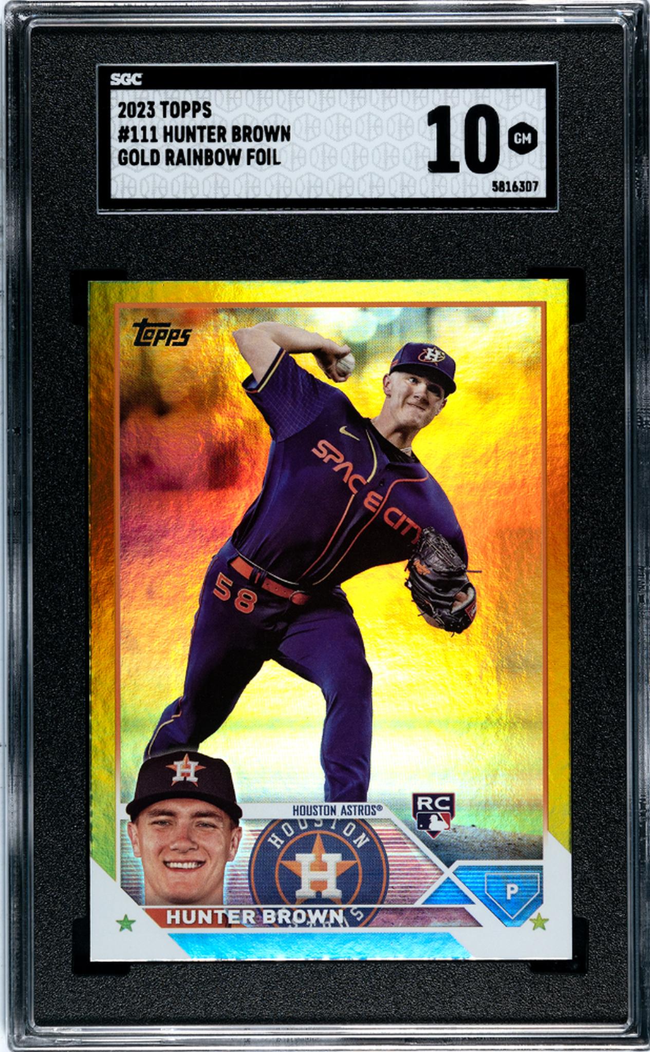 2023 Topps #111 Hunter Brown SGC 10