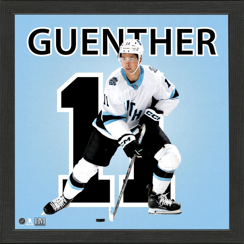 Highland Mint Dylan Guenther Utah Hockey Club Impact Jersey Frame