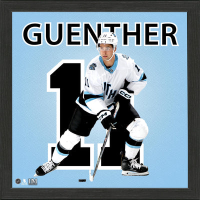 Highland Mint Dylan Guenther Utah Hockey Club Impact Jersey Frame