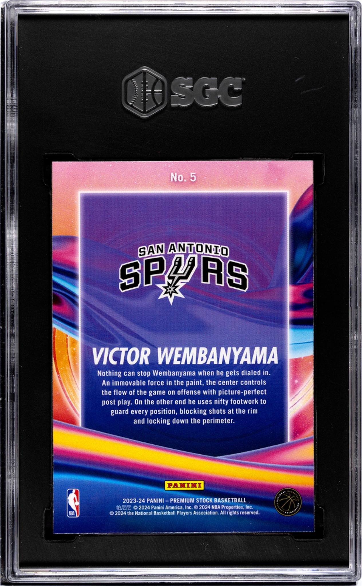 2023 NBA Hoops #5 Victor Wembanyama Anti Gravity SGC 10