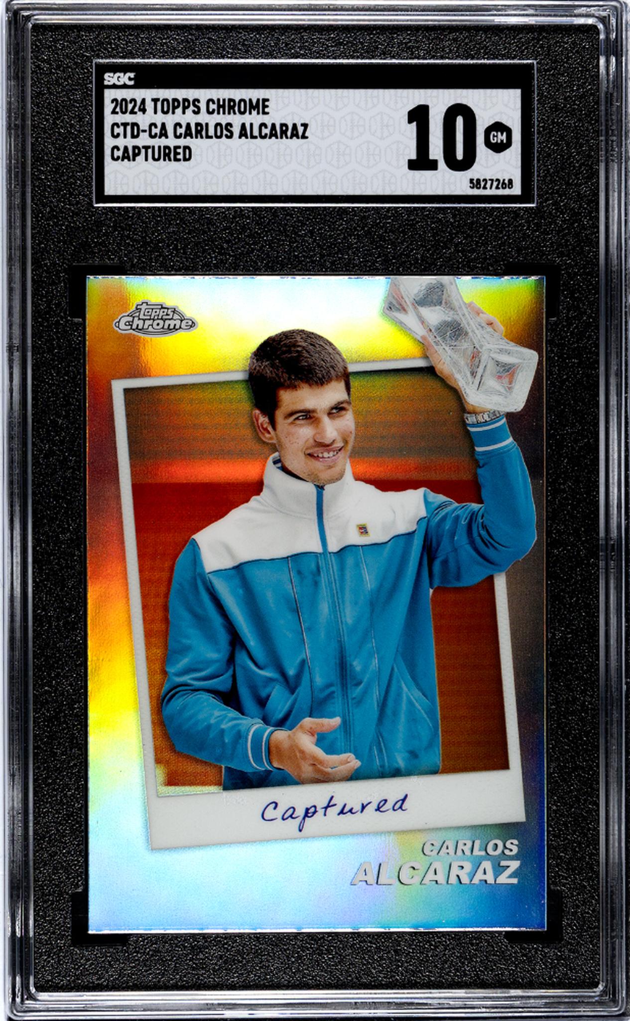 2024 Topps Chrome #CTD-CA Carlos Alcaraz Captured SGC 10