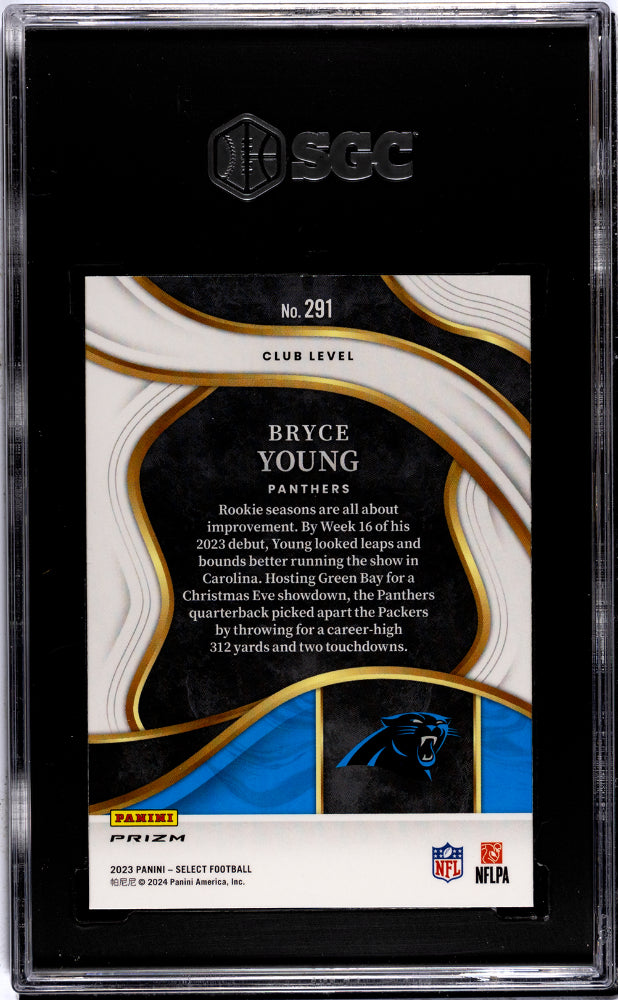 2023 Panini Select #291 Bryce Young Silver Rookie SGC 9