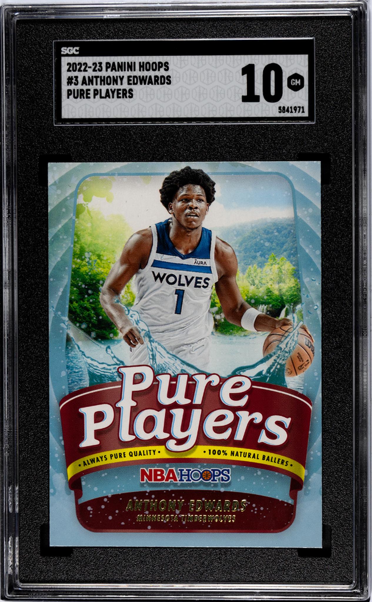 2022 Panini Hoops Pure Players Anthony Edwards #3 SGC 10
