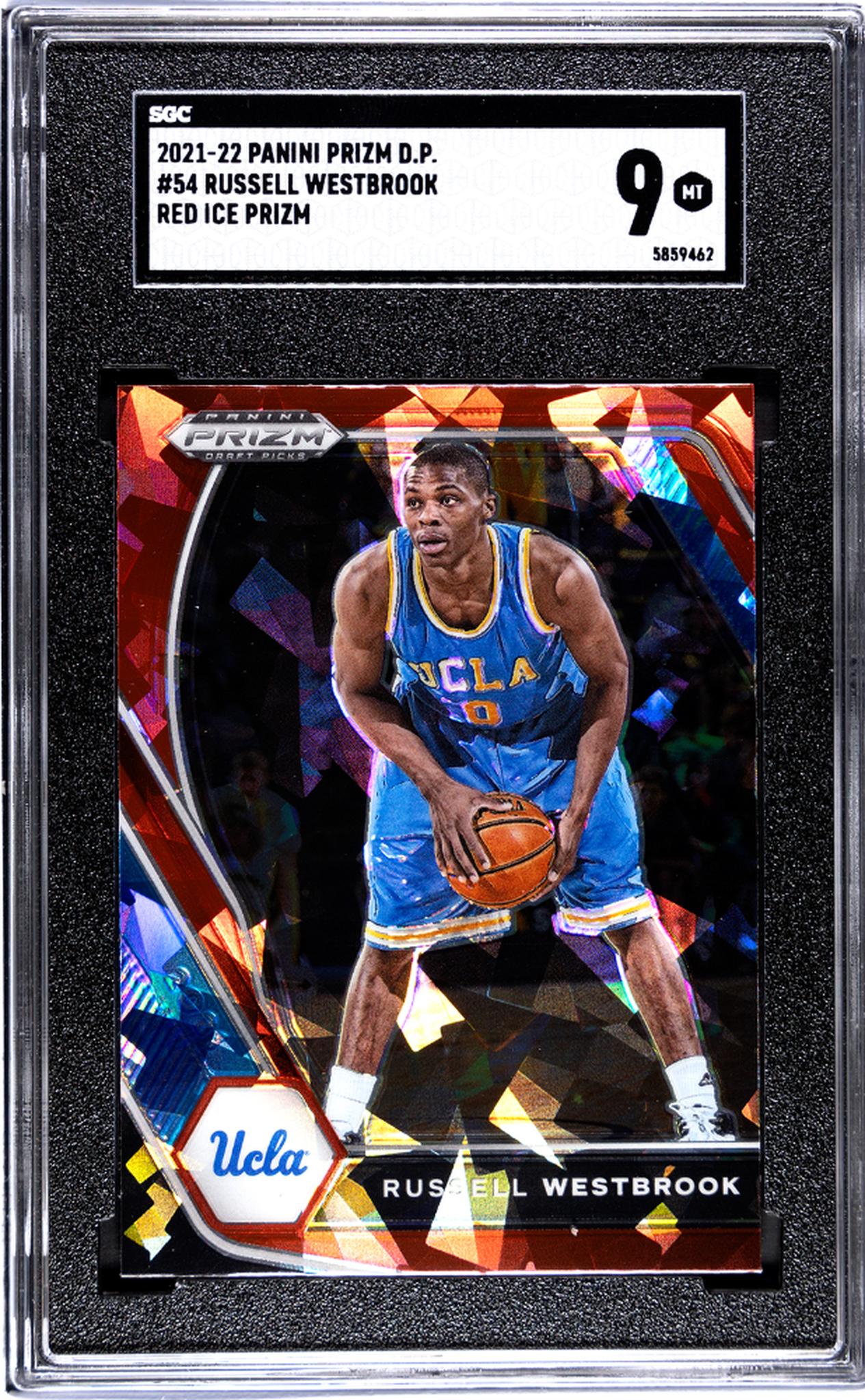 2021 Panini Prizm Draft Russell Westbrook #54 Red Ice SGC 9
