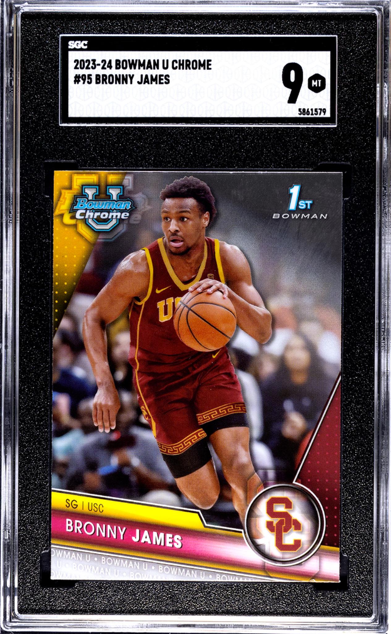 2023 Bowman Chrome Bronny James #95 SGC 9