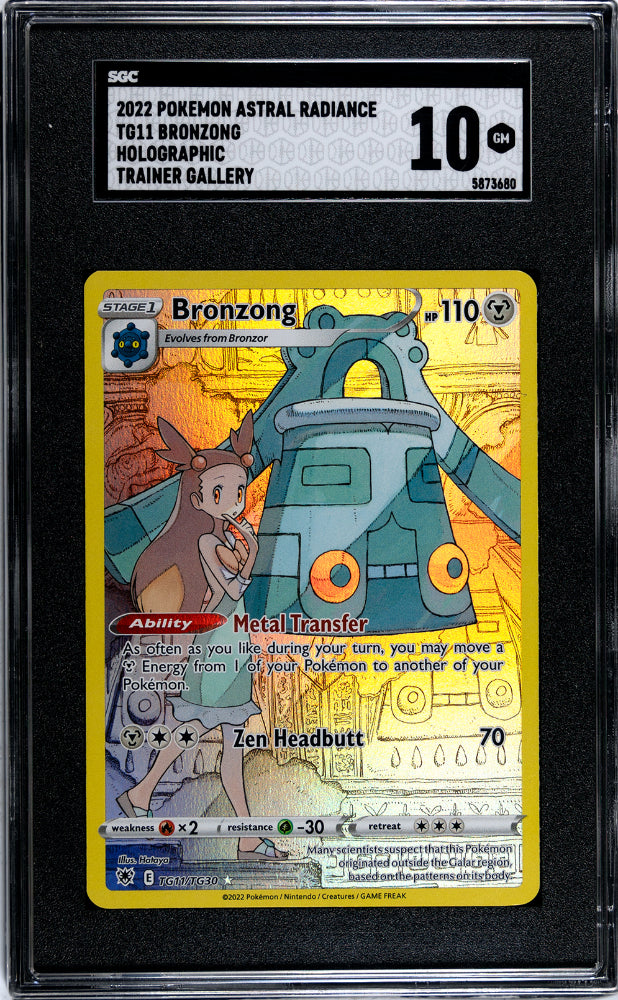 2022 Pokémon Astral Radiance Trainer Gallery Bronzong TG11 Holo SGC 10