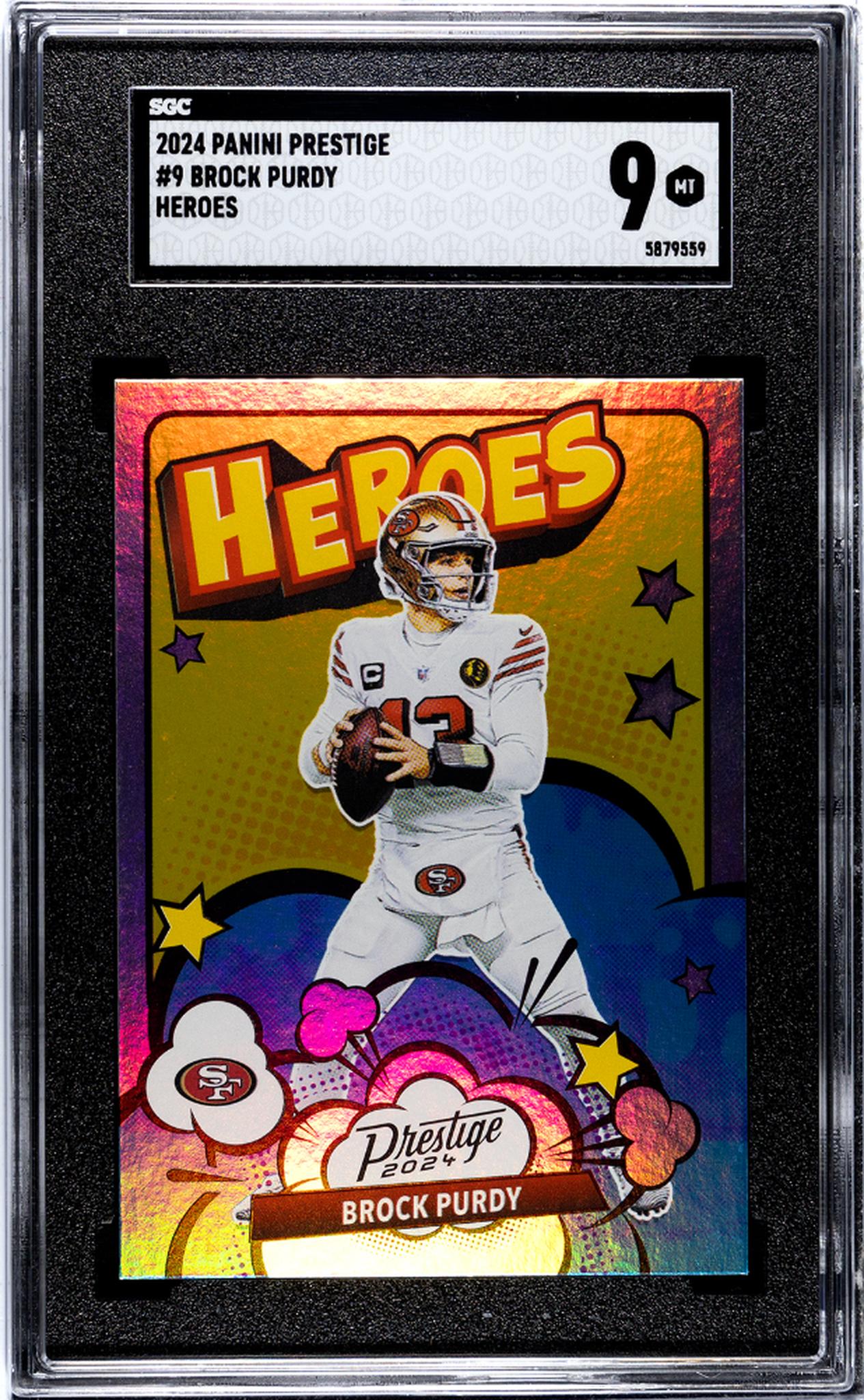 2024 Panini Prestige Heroes Brock Purdy #9 SGC 9