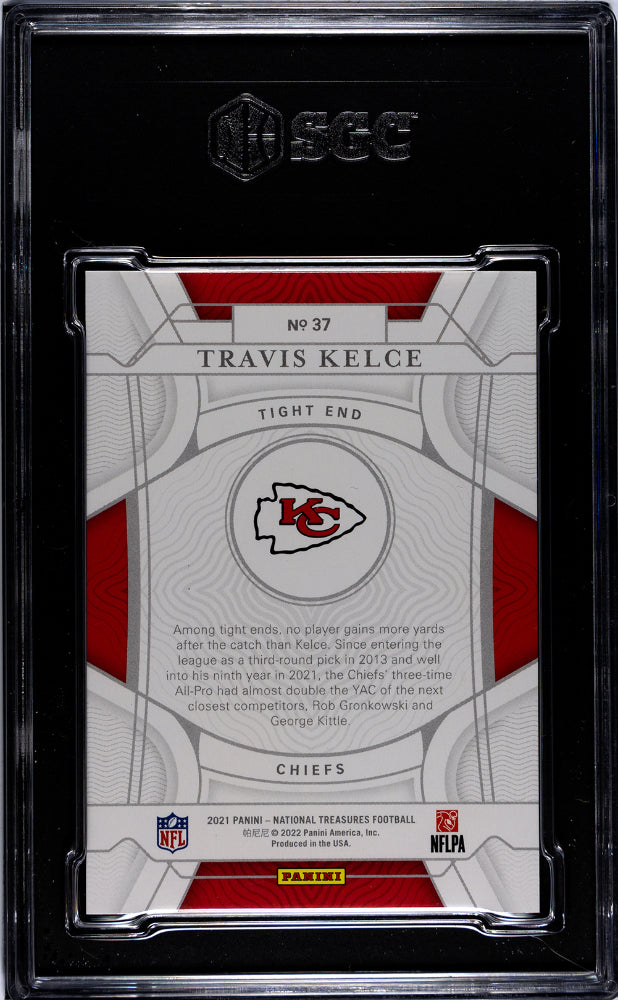 2021 Panini National Treasures #37 Travis Kelce /99 SGC 9 Mint 