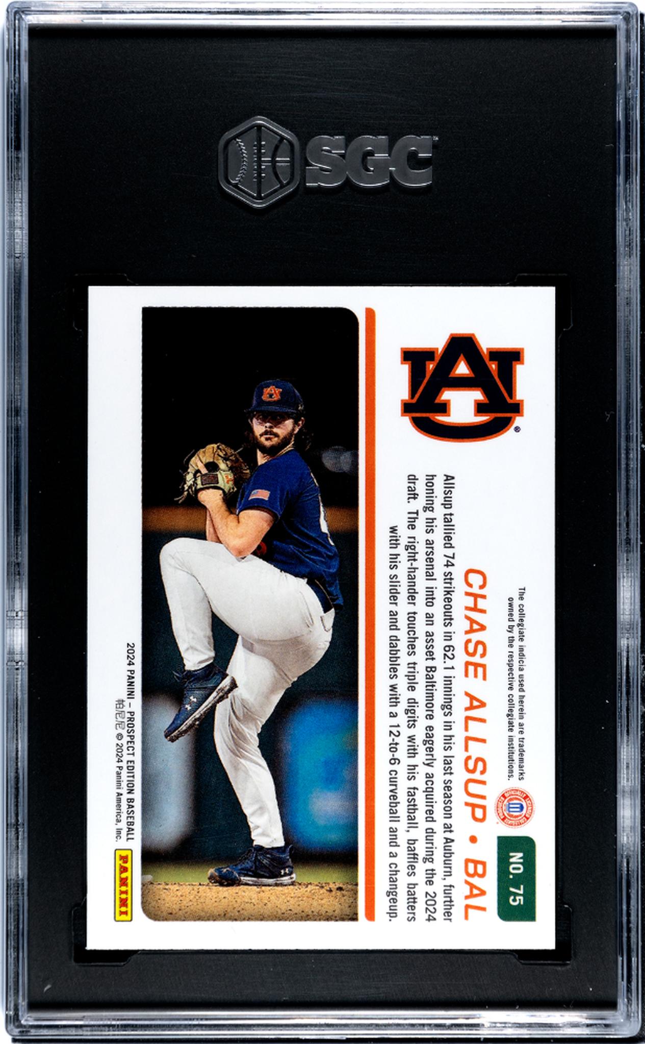 2024 Panini Prospect Edition Holo Chase Allsup #75 SGC 9.5