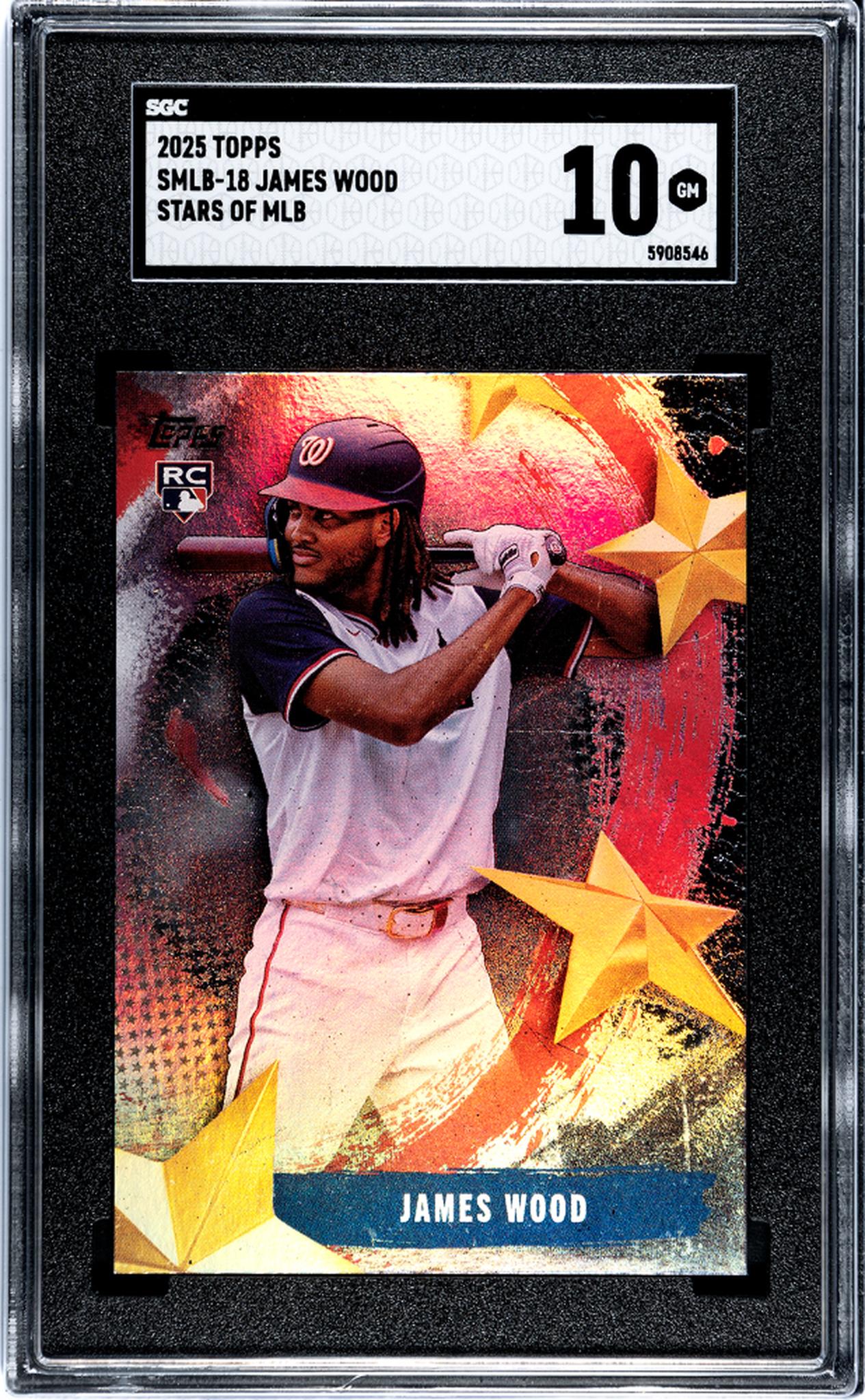 2025 Topps Stars of MLB James Wood #SMLB-18 RC SGC 10