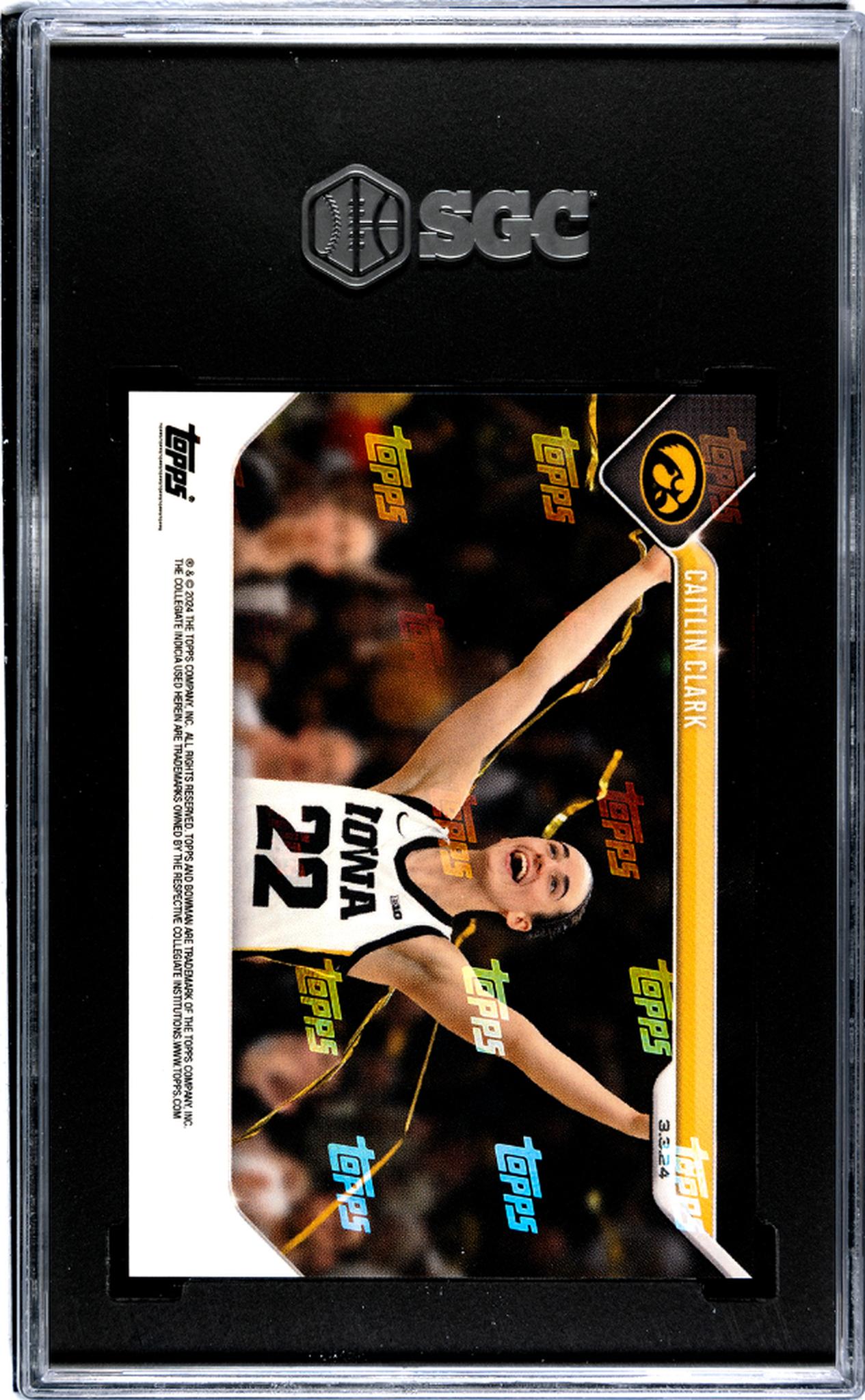 2023-24 Topps Bowman U Now Caitlin Clark #61 SGC 10