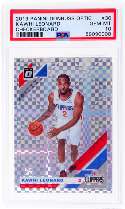 2019-20 Donruss Optic Kawhi Leonard #30 Checkerboard PSA 10