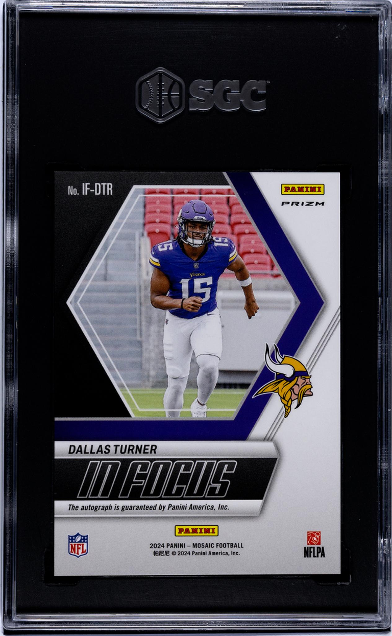 2024 Mosaic #IF-DTR Dallas Turner In Focus Signatures SGC 10