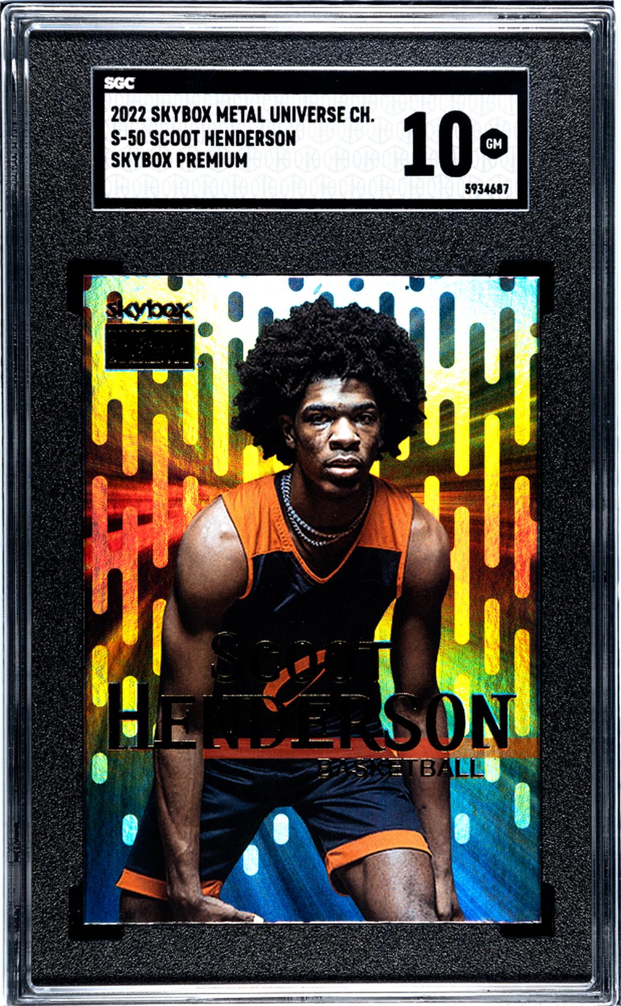 2022 SkyBox Premium #S-50 Scoot Henderson Metal Universe SGC 10