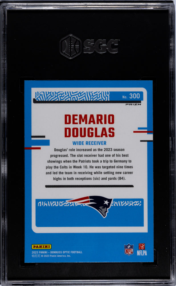 2023 Donruss Optic #300 Demario Douglas Holo Prizm SGC 10