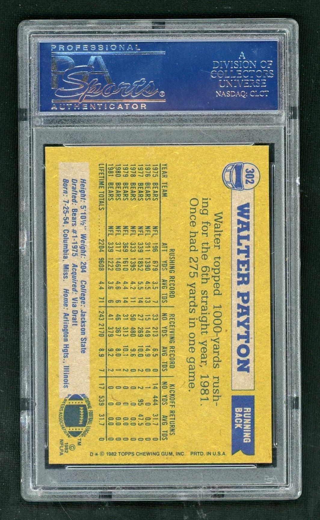 1982 Topps Walter Payton #302 PSA 8