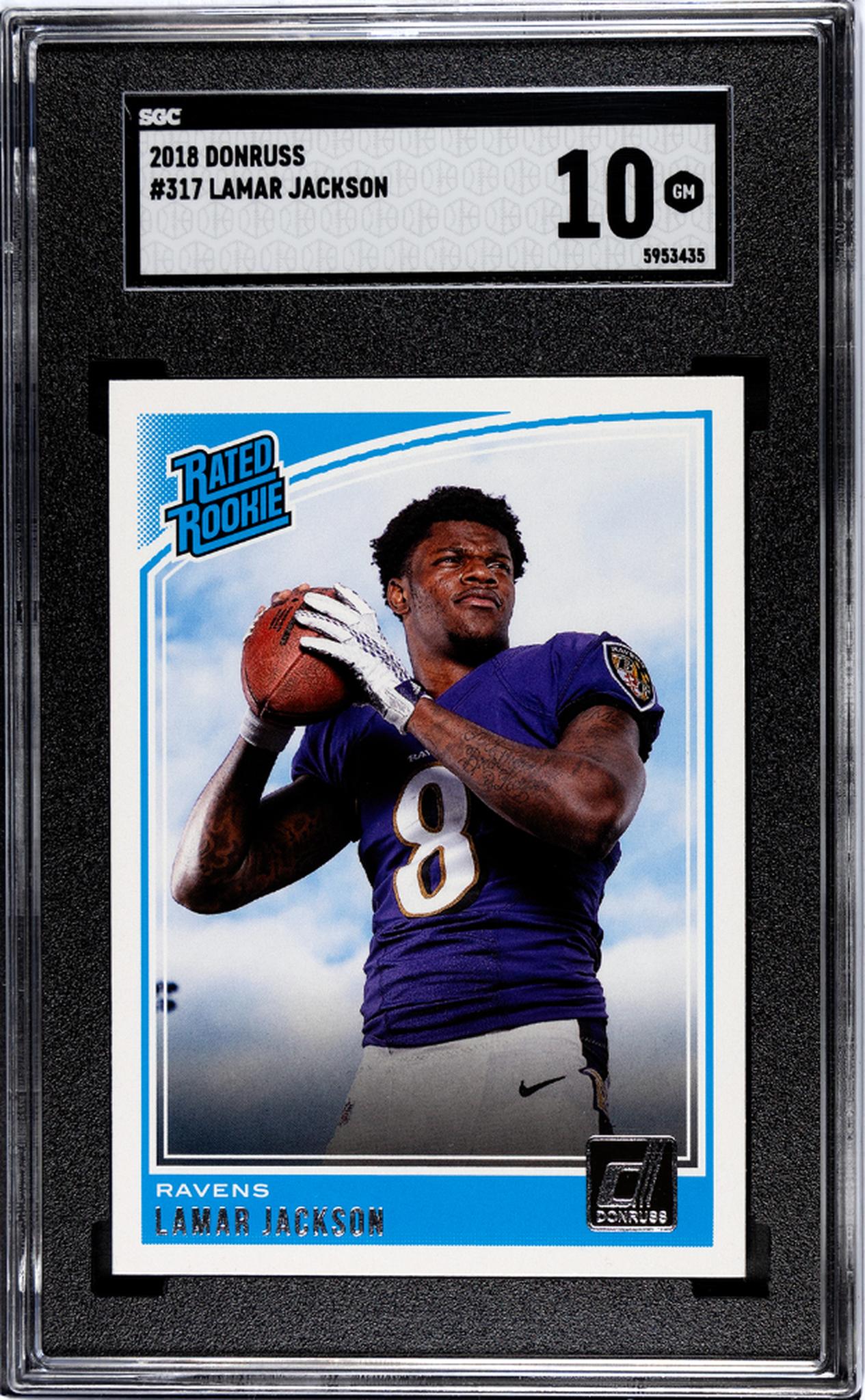2018 Donruss #317 Lamar Jackson SGC 10