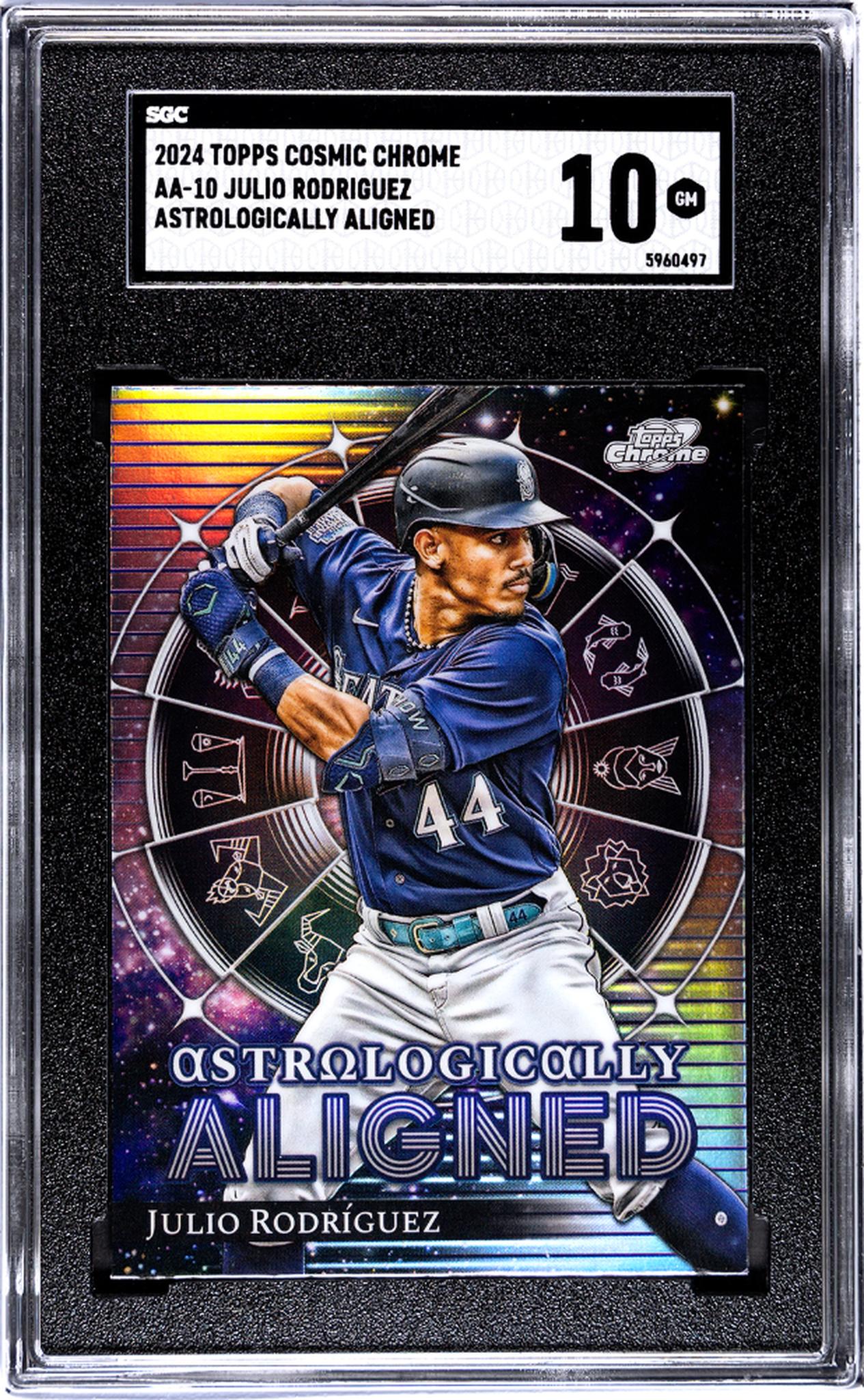 2024 Topps Cosmic Chrome Astrologically Aligned Julio Rodriguez #AA-10 SGC 10