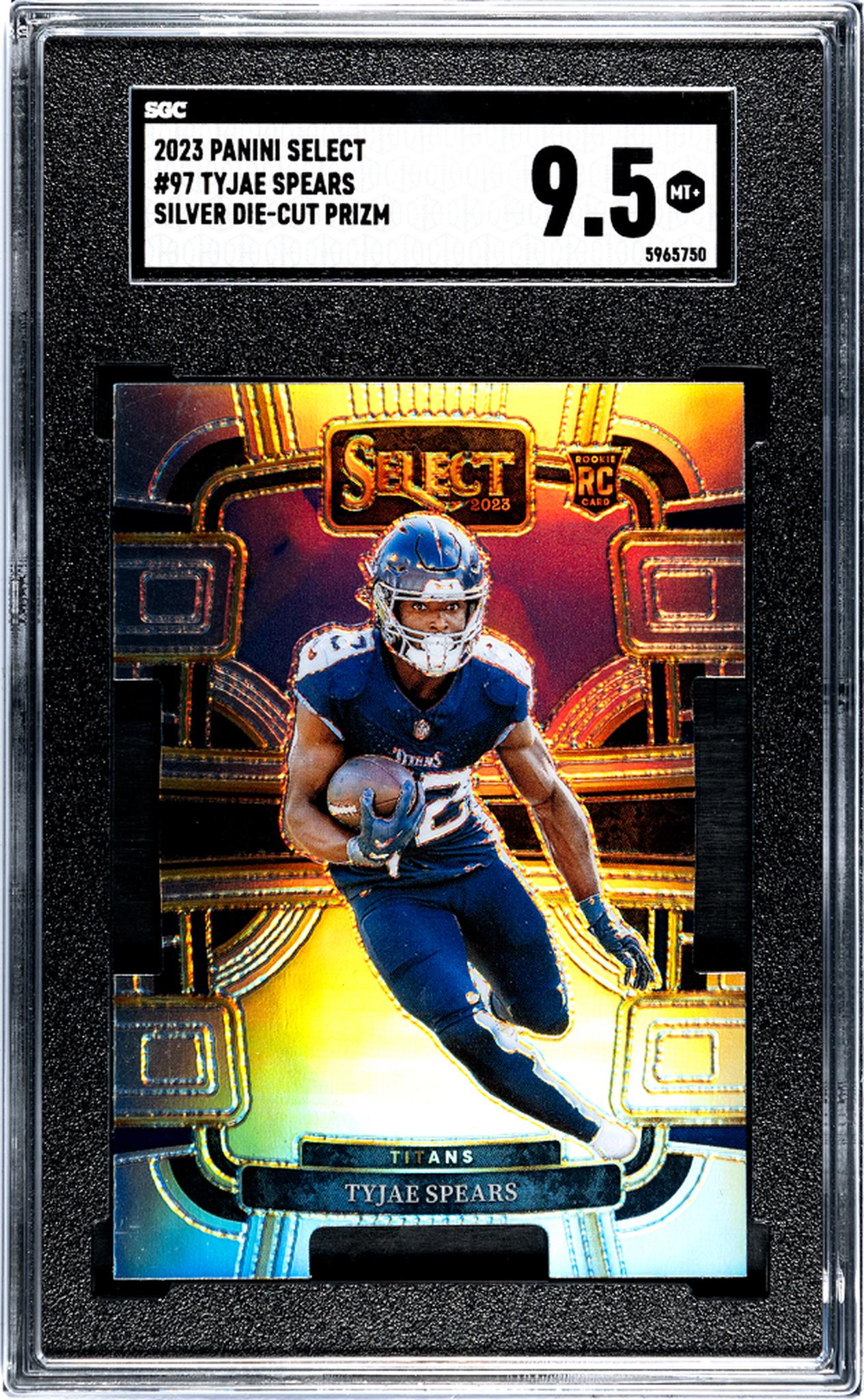 2023 Panini Select Silver Tyjae Spears #97 RC Die-Cut Prizm SGC 9.5