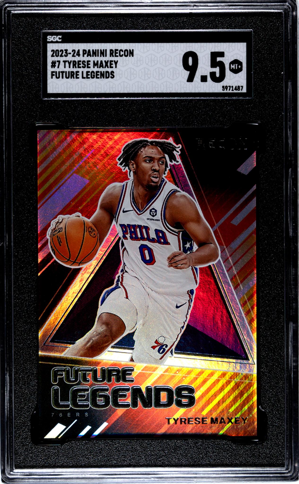 2023-24 Panini Recon #7 Tyrese Maxey Future Legends SGC 9.5