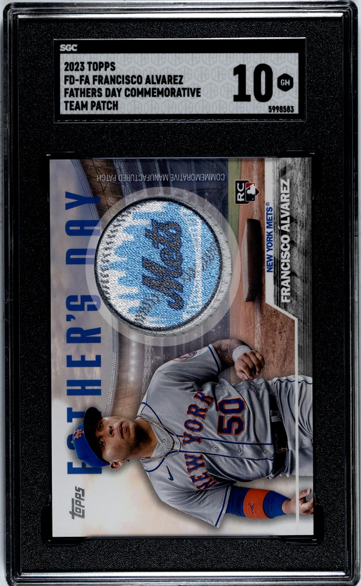 2023 Topps Series 2 Father's Day Team Patch Francisco Alvarez #FD-FA RC SGC 10