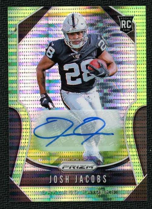 2019 Panini Prizm 323 Josh Jacobs Rookie Raiders Auto