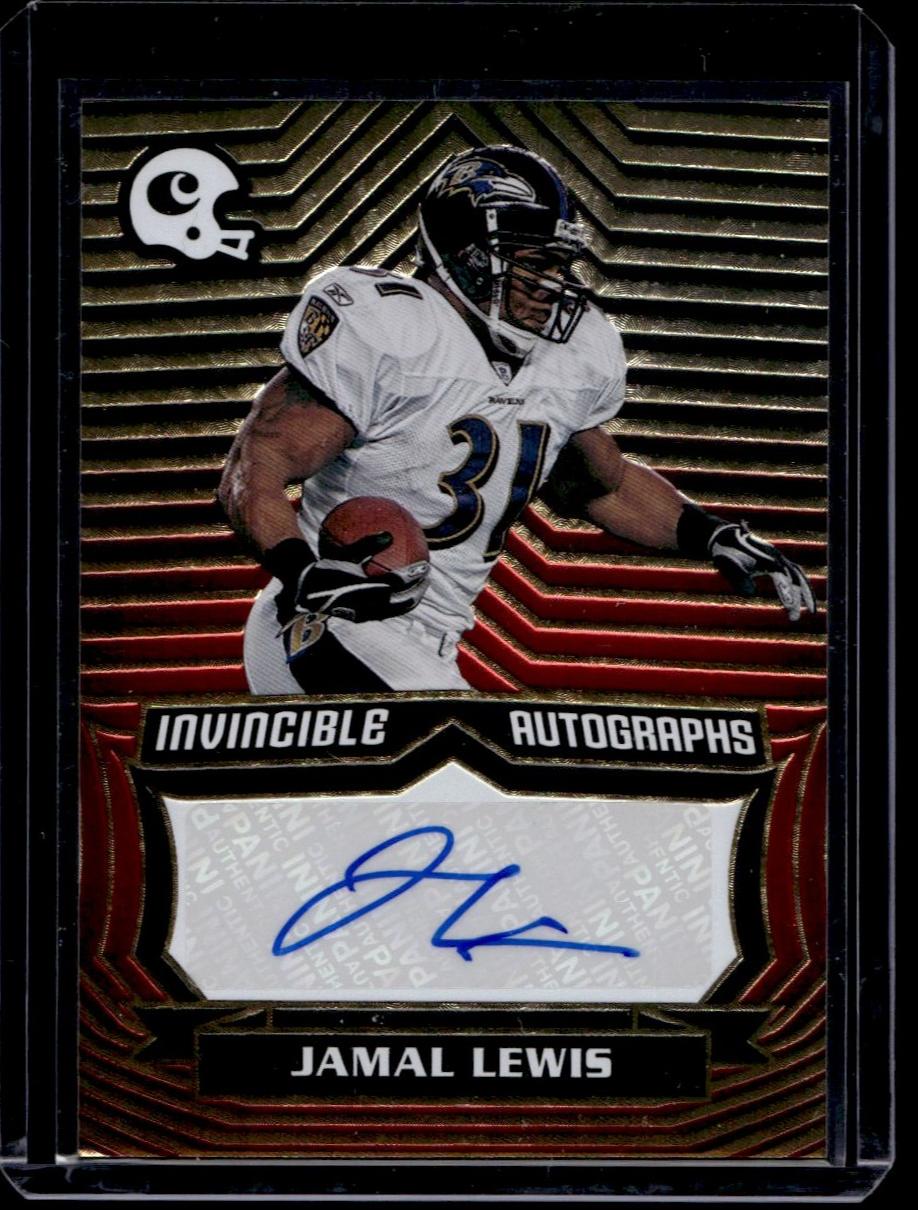 2021 Panini Chronicles #INV-JLE Jamal Lewis Invincible Autographs /100 