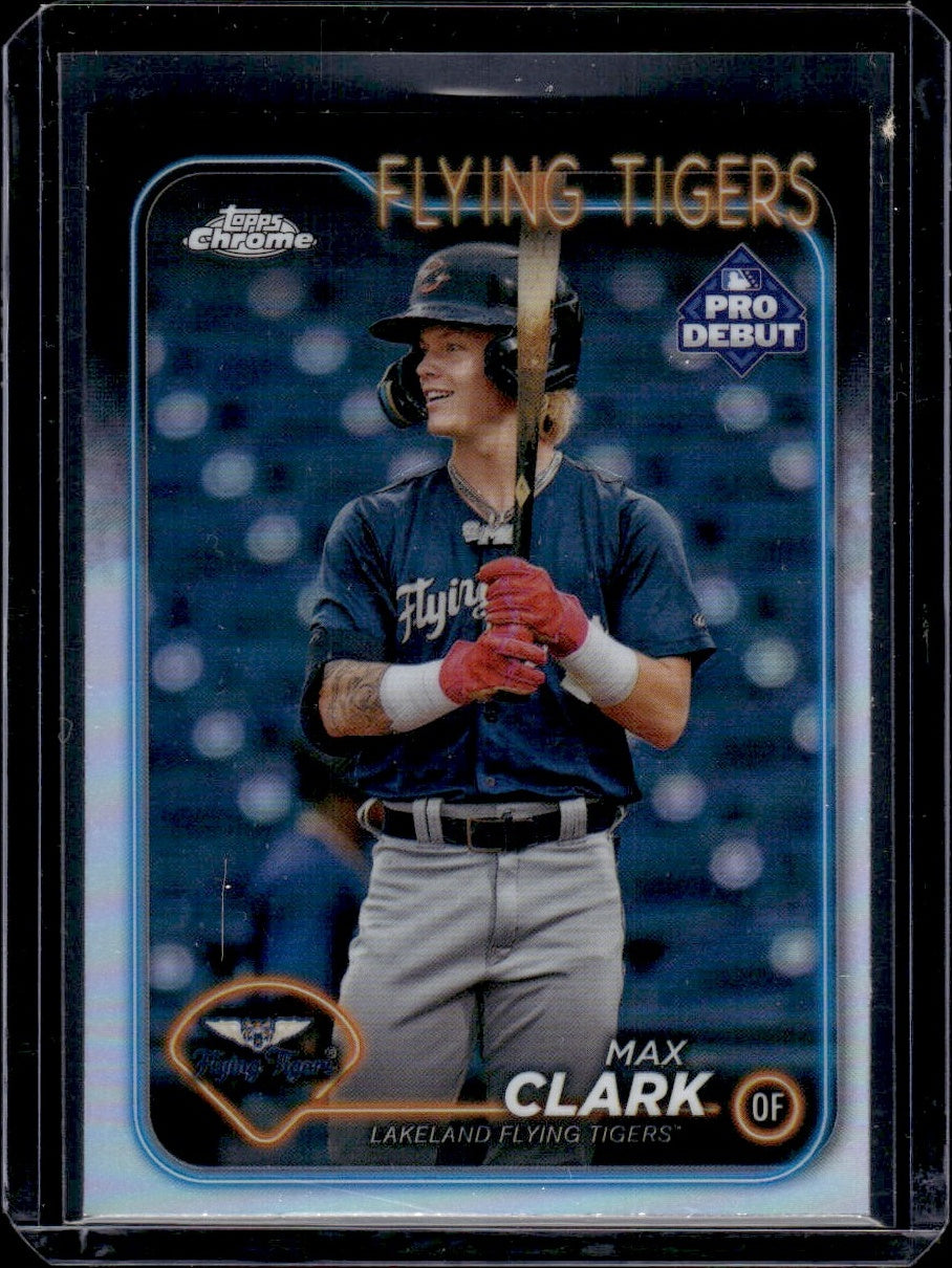 2023 Topps Chrome #PDC-141 Max Clark Pro Debut Rookie Lakeland Flying Tigers