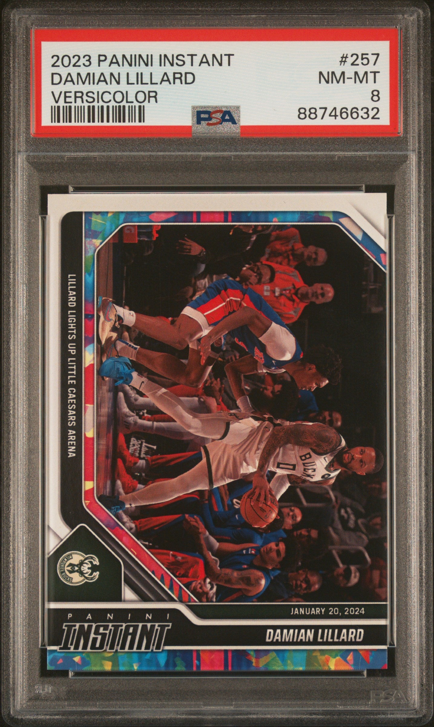 2023 Panini Instant #257 Damian Lillard Versicolor PSA 8