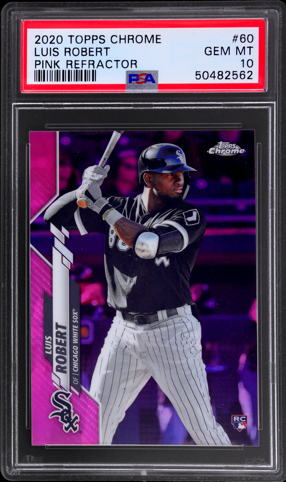 2020 Topps Chrome Pink Refractor Luis Robert Rookie #60 RC PSA 10