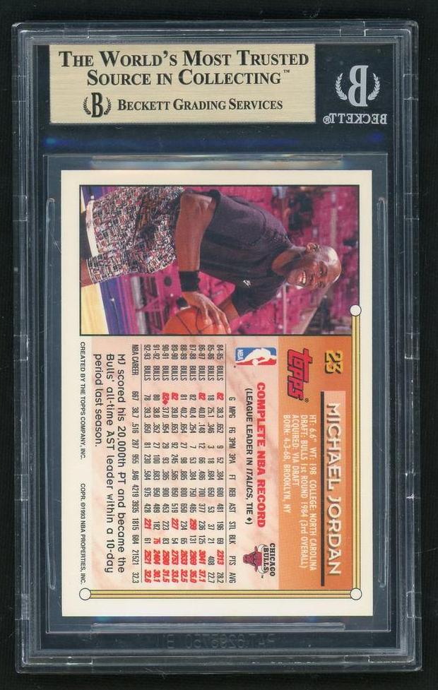 1993 Topps #23 Michael Jordan Beckett 9.5 Gem Mint Bulls