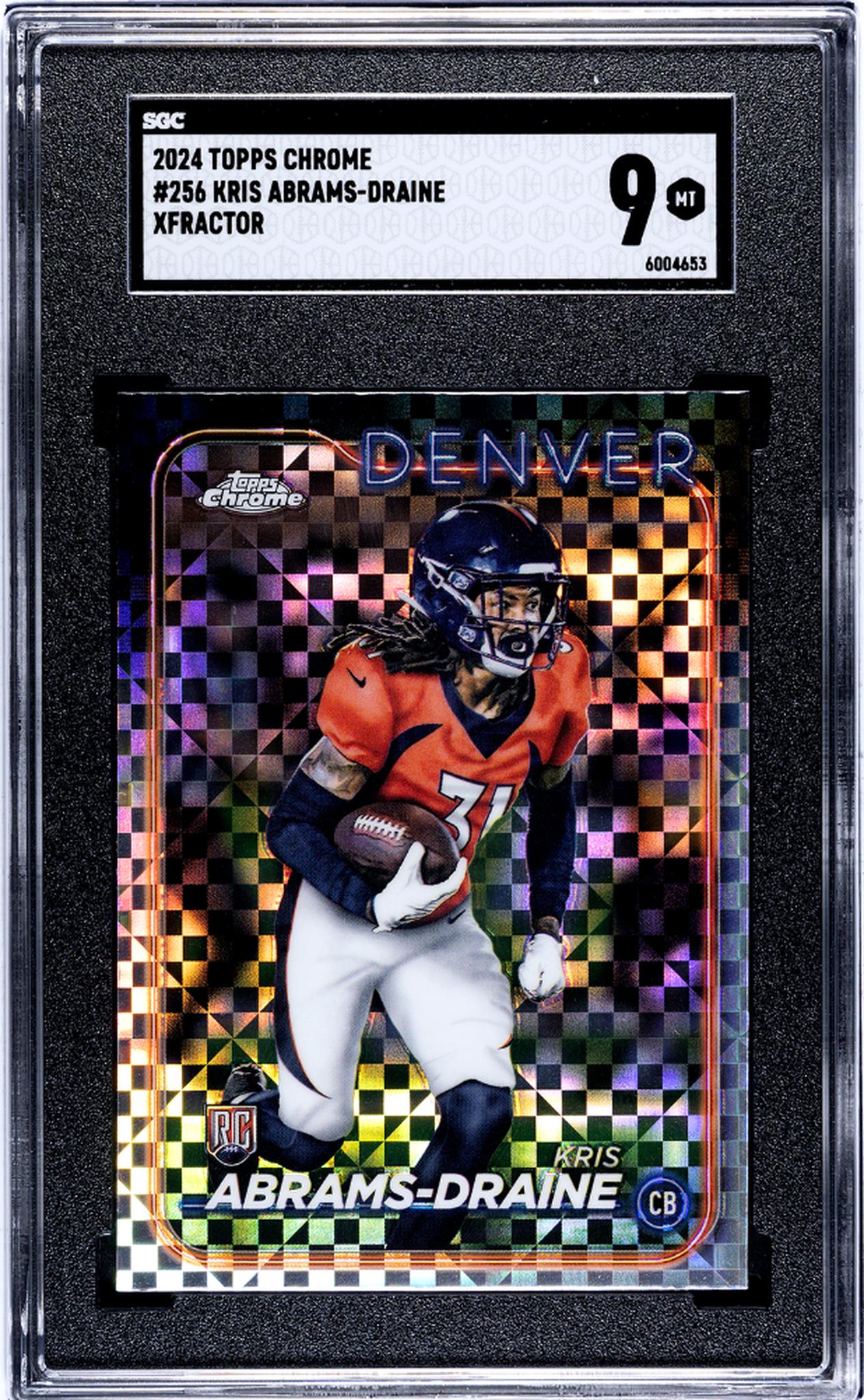 2024 Topps Chrome Xfractor Kris Abrams-Draine #256 RC SGC 9