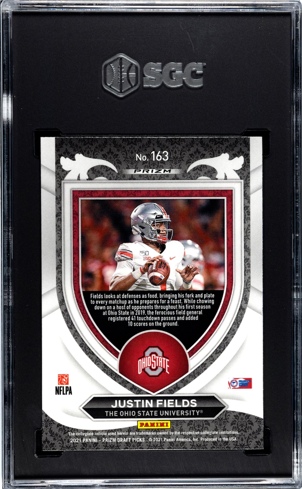 2021 Prizm #163 Justin Fields Crusade SGC 9.5