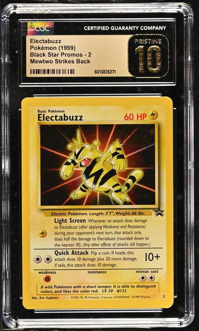 1999 Pokemon #2 Electabuzz Black Star Promos CGC 10