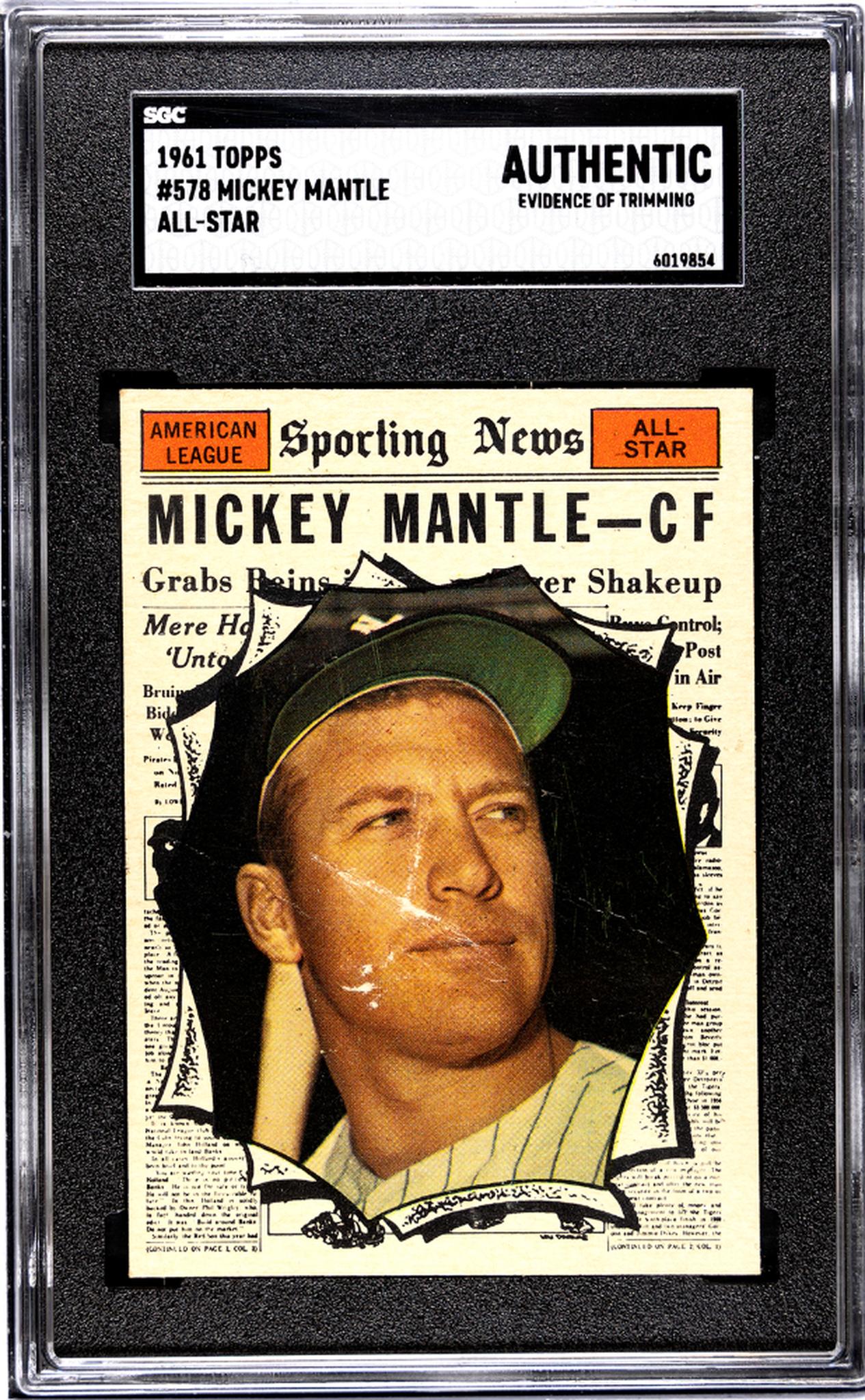 1961 Topps #578 Mickey Mantle Sporting News All-Star SGC