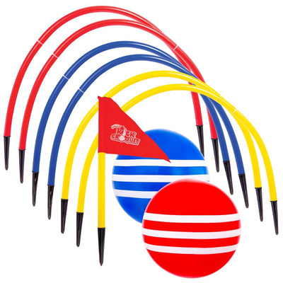 Franklin Sports Kick Croquet Set - Soccer Croquet Game