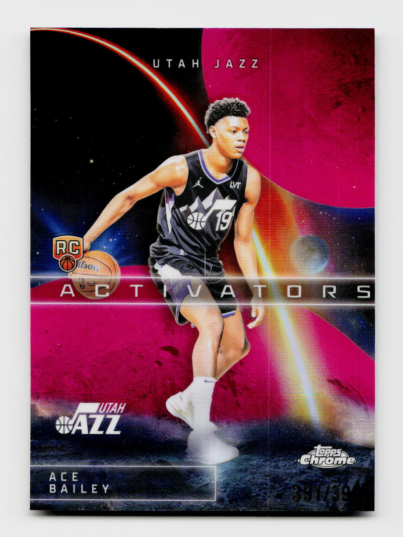 2025 Topps Chrome Ace Bailey #AC-15 Rookie RC Magenta Activators /399