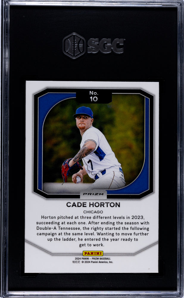 2024 Panini Prizm #10 Cade Horton Top Tier Silver Prizm SGC 9.5