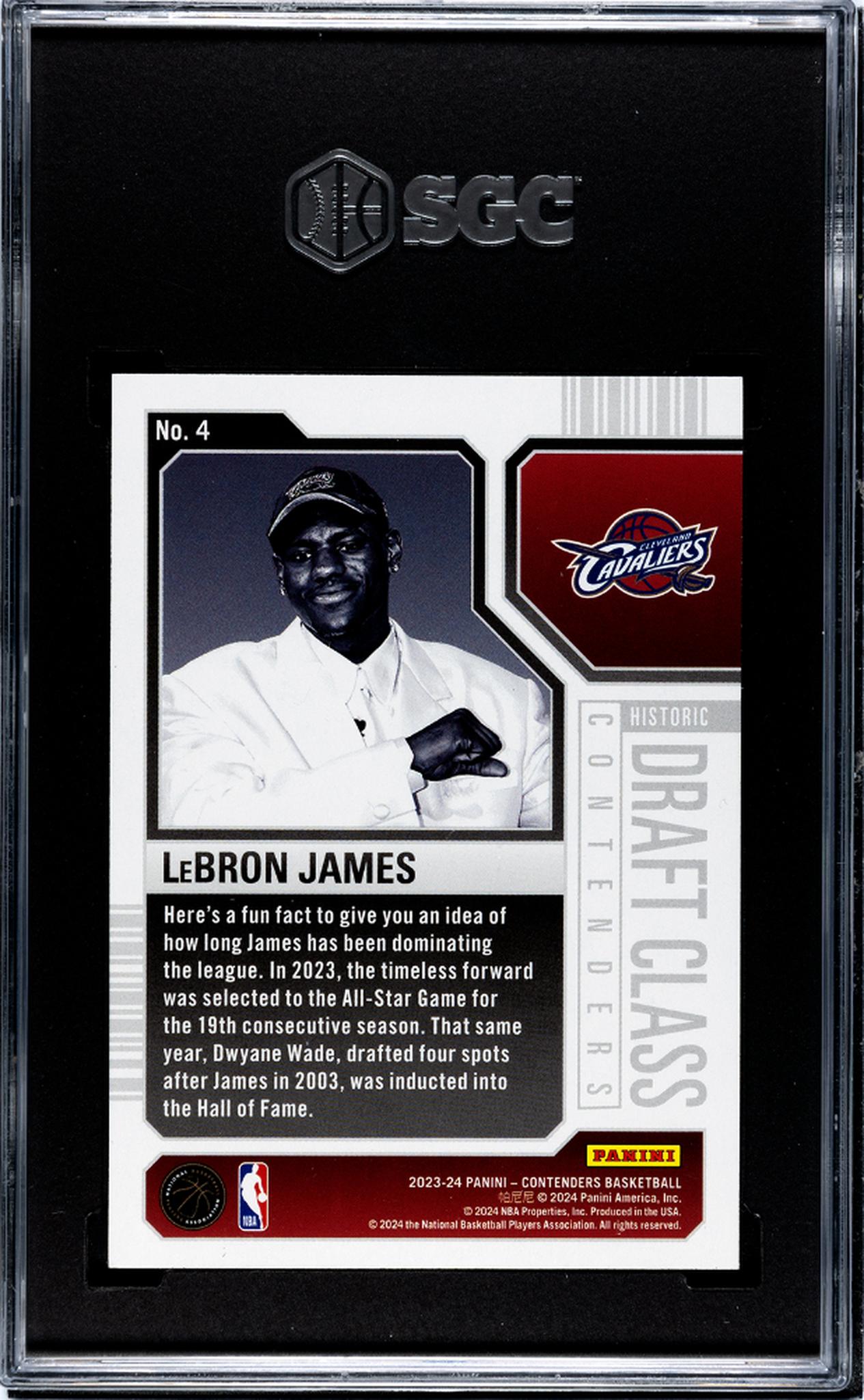 2023 Panini Contenders #4 LeBron James SGC 10