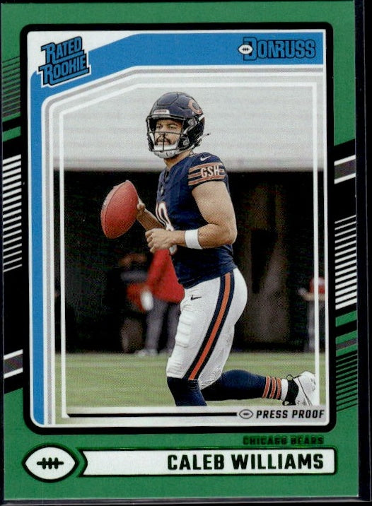 2024 Panini Donruss Rated Rookie Green Press Proof #327 Caleb Williams