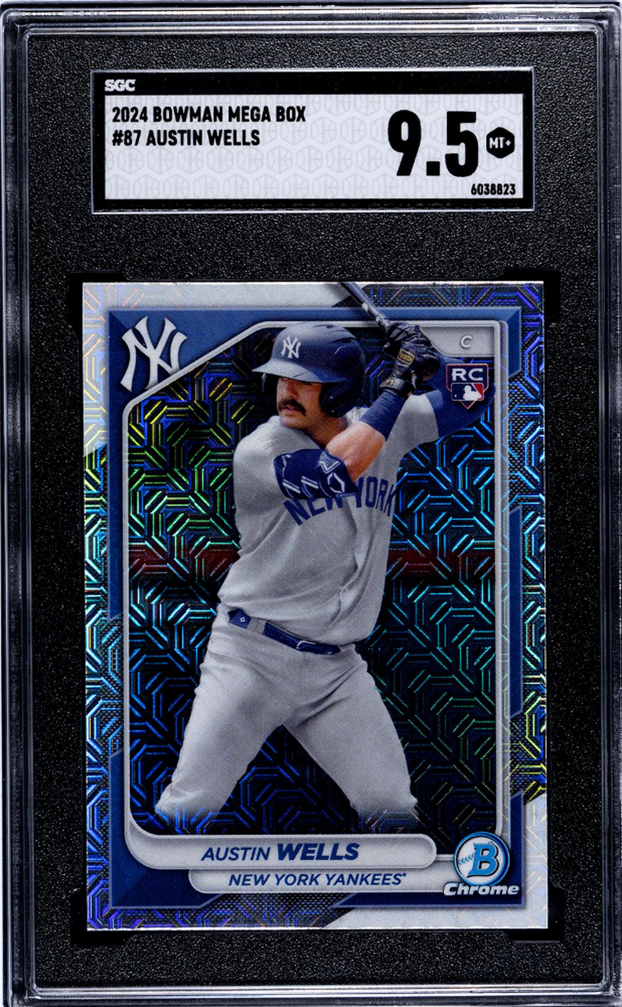2024 Bowman Mega Box #87 Austin Wells SGC 9.5