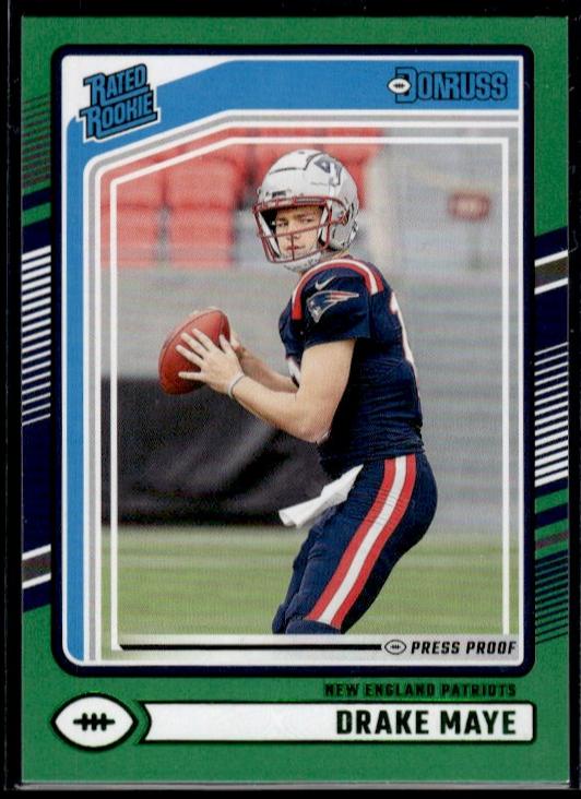 2024 Panini Donruss Drake Maye Rated Rookie Press Proof 