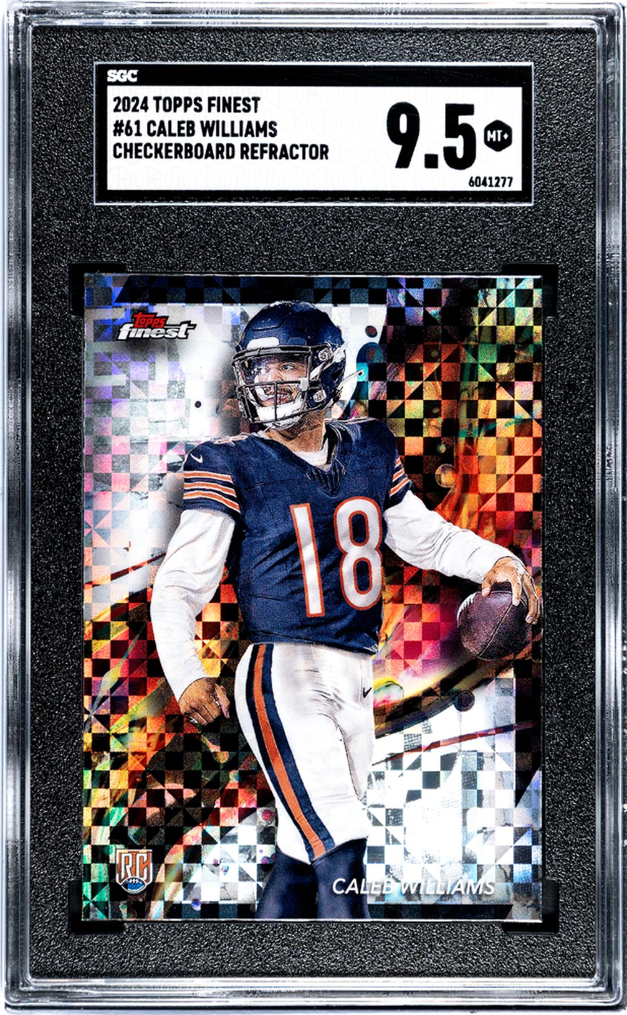 2024 Topps Finest #61 Caleb Williams Checkerboard Refractor SGC 9.5