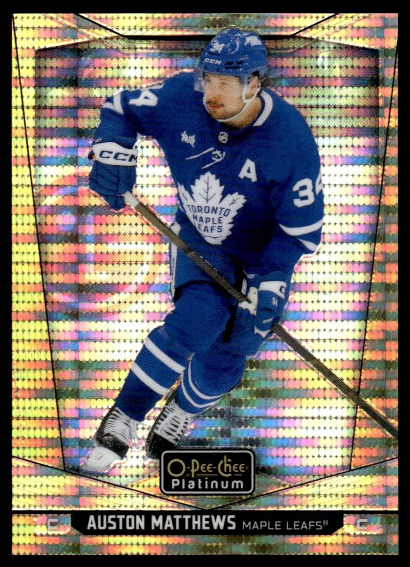 2024 Upper Deck O-Pee-Chee Platinum 193 Auston Matthews Seismic Gold Seismic 50/50 VG Maple Leafs