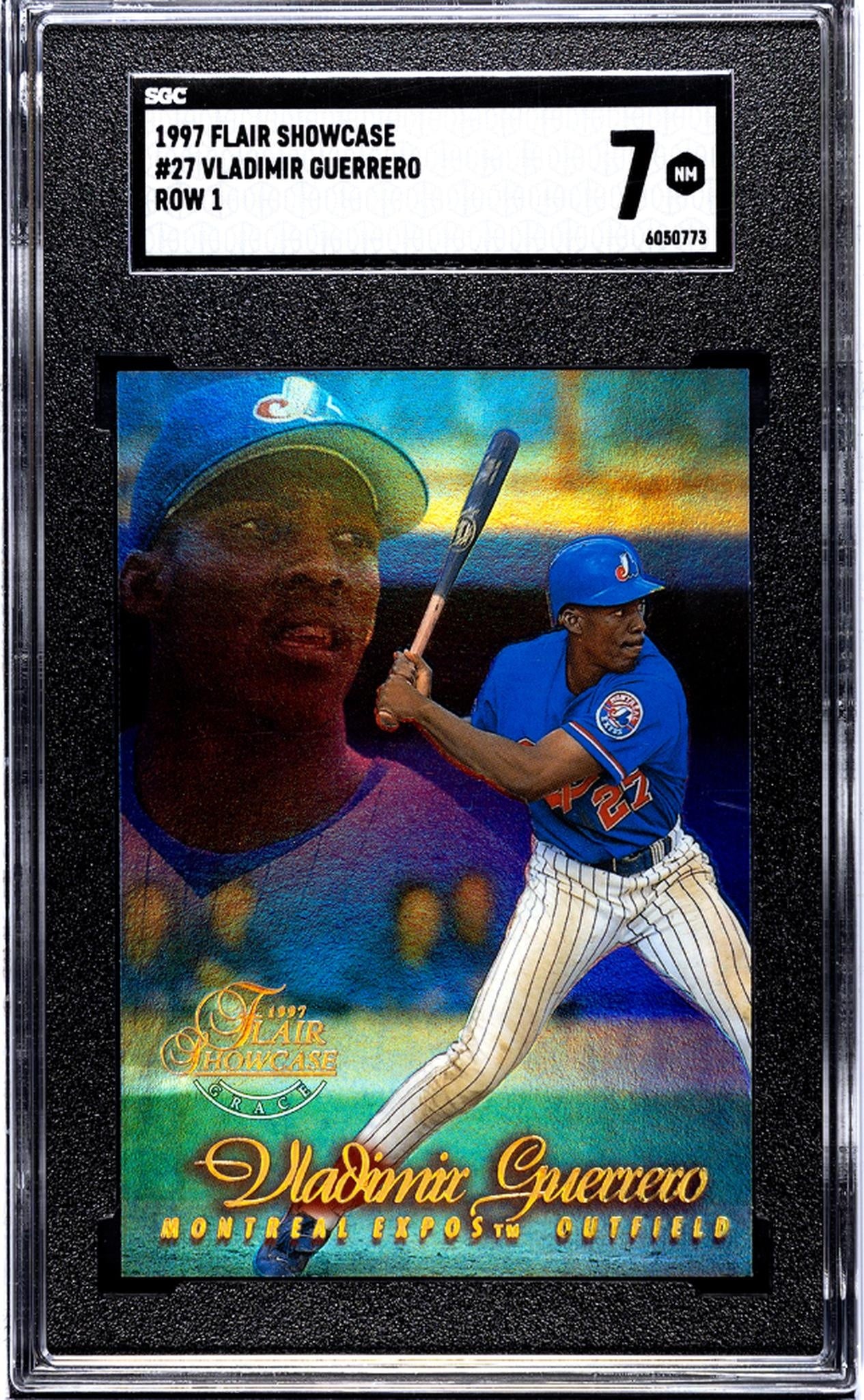 1997 Flair Showcase #27 Vladimir Guerrero Row 1 SGC 7